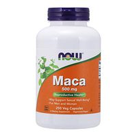 NOW Supplements, Maca (Lepidium meyenii) 500 mg, For Men and Women, Reproductive Health*, 250 Veg Capsules