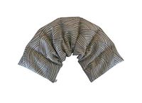 Microwavable LOVEwrap Neck & Shoulder wrap - Unscented 6 x 24 - Flax Seed - Soothes Muscle Ache Pain Relief - Natural Soft Cotton - Warming Muscle Relaxation - Waves Gray Beige