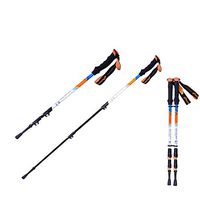 XIHAA 3K Carbon Fiber Walking Stick,Light Weight Style with Superior Tungsten Steel Tip End Offering Long Lifetime Durable Use(1 Pair),White