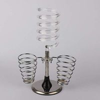 LIUCS Desktop Hair Dryer Holder Spiral Holder Stainless Steel Acrylic Holder Hairdressing Beauty Barber Hairdressing Vertical Accessories Tool, Transparent