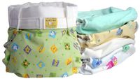 Kushies Classic Fitted Diapers 5 pack - Toddler - Neutral