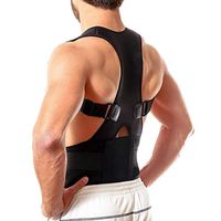 Youandmes Back Brace Posture Corrector Adjustable Support Brace Improves Posture and Provides Lumbar Support | for Lower and Upper Back Pain Unisex (30.7" - 46.5" Waist)