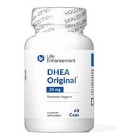 Life Enhancement DHEA Original | Hormone Balance for Men and Women | 25 mg DHEA with 4 mg Vitamin C for Improved Bioavailability | 60 Servings