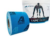 Active Intelligence AI Kinesiology Tape (w/Pain Relief Formula) Repair & Recovery - 2 in x 16 ft - (One Roll) (Blue w/Logo)