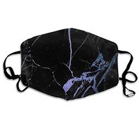 Soft Earloop Face Cover, Anti-Dust Pollenm Smog Mouth-Muffle with Adjustable Elastic Band - Windproof Purple Black Marble Half Face Mouth Cover