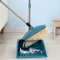 Broom and dustpan set Household Convenient Broom Dustpan Combination Set Cleaning Broom Combination Suitable For Home Kitchen Broom and dustpan set (Color : Dark green, Size : 30x99.5cm)
