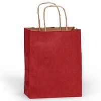 RED Kraft Paper Gift Bags Set of 5