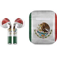 Skinit Decal Audio Skin for Apple AirPods with Lightning Charging Case - Officially Licensed Skinit Originally Designed Mexico Flag Distressed Design
