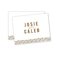 Triangles Personalized Note Cards - Copper