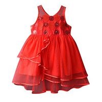 Girl Dress,Freesa O-Neck (2T-7T) Girls Round Lighted Mesh Sleeveless Princess Dress Toddler Kids Baby Girls Clothes Sleeveless Sequins Tulle Party Princess Dress