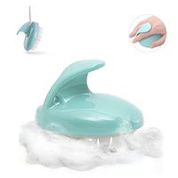 Shampoo Brush Hair Scalp Massager Soft Silicone Comb Rubber Bristles Anti-Slip Head Massager with Removable