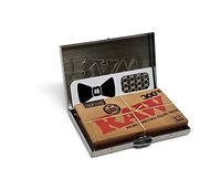 RAW 300 Rolling Paper with RAW Stainless Steel Paper Case and Hippie Butler Grinder Card - 3 Item Bundle