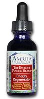 AMRITA Aromatherapy: Energy Regenerator Tri-Essence Power Blend; All Natural Herbal Extracts, Flower Essences & Essential Oils of Hemlock Spruce, Atlas Cedar & Angelica Root -Size: 240ML