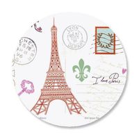 Paris Envelope Seals - Set of 144 Self-Adhesive, Flat-Sheet, 1-1/2" Sticker Seals, By Colorful Images