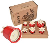 Massage Tools Back Massagers Vacuum Cupping, Personality Cupping Household Suction Cupping Suction Cup Vacuum Suction Cup Chinese Cupping Physical Massage (6 cans) (Color : Red, Size : 302010cm)