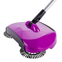 Kerocy New Automatic Hand Push Sweeper Broom Household Cleaning Without Electricity Mop (rose red)