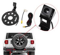 RED WOLF Jeep Spare Tire Mount Rear View Backup Camera for Jeep Wrangler 2009-2016 Parking Safety Back Reversing Camera RCA Plug Removable Guideline Waterproof