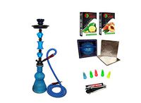 GSTAR Premium Series: 11" 2 Hose Hookah Complete Set - Psychedelic Butterfly Garden - (Vermilion Red)