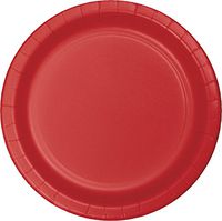 Creative Converting 96-Count Paper Dinner Plates, Classic Red