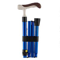 Yadianna Cozy Rollators Crutch Folding Trekking Pole Telescopic Walking Stick Non-Slip Walking Stick with Hospital