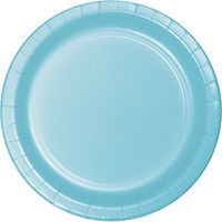 Creative Converting 553279 Touch of Color 96 Count Dinner/Large Paper Plates, Pastel Blue