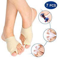 Bunion Corrector and Gel Bunion Relief Sleeves Kit, Toe Straightener Straps Big Toe Separator Bunion Sleeve Socks Protectors for Hallux Valgus Pain Relief, Hammertoe Strength Day and Night Time