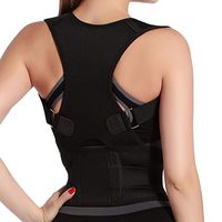 Adjustable Neoprene Back Support Posture Training Shaper Safety Ceinture Dorsal Free Shipping,Black,M
