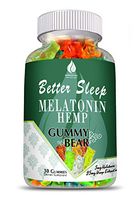 Melatonin Hemp Gummies for Sleep, Anxiety and Stress Relief. 5mg Melatonin + 25mg of 100% Pure Organic Hemp Extract in Every Gummy. #1 Natural Sleep Aid to Promote restful Sleep -30 Servings