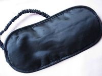 Feeling Pampered 100% Silk Sleep Eye Mask with Silk Floss Filling Black