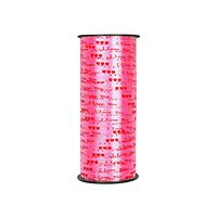 SUPVOX 100 Yards Curling Ribbon I Love You Pattern Balloon Ribbons Crimps Ribbon for Wedding Anniversary Party Festival Balloon Gift Wrapping DIY Art Craft (Pink)