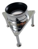 HAWK 2" X 2" X 2" Triangular Chrome Plated Brass Tripod Magnifier With 10X Power - MG976