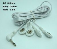 DC 3.5mm Electrotherapy Tens/ems Lead Wires 4 in 1 Electrode Wire/cable Connecting Wire with 3.5 Snap Hole for Tens Ems Machine (20)