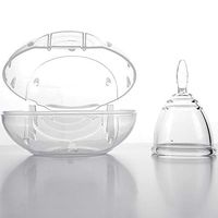 LingStar Portable Female Menstrual Cup Silicone Menstruation Cup Menstrual Period Box Menstrual Tools with Case, FDA Approved