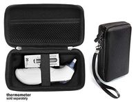 Thermometer Case for Braun Digital Ear Thermometer ThermoScan 7, 7 IRT6520, IRT6020, 600, 6, 5, 5 IRT6500, and 3, Semi Hard Travel Case/Storage Bag with mesh Accessories, by CaseSack (CASE ONLY)