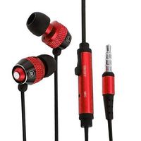 Importer520 3.5mm in-Ear Stereo Headset w/On-Off & Mic for HTC Vivid 4G Android Phone, White (AT&T) - 2 Tone Black+Red
