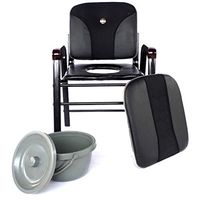 Bath Commode Bariatric Chair Elderly Potty Toilet Seat Detachable Pieces for Storage, Old Man, Surgery Recovery, Disabled