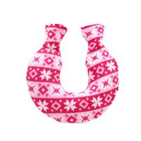 Simple Small U-Type 1.6 L Hot Water Bottle with Fabric Cover, Red (Snowflakes)