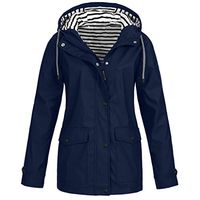 Women's Hooded Jacket,Ladies Casual Pockets Zip Up Button Long Sleeve Solid Plus Size Outdoor Coat