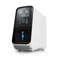 LALAWO Home Oxygen Generator, Led Display Oxygen Machine Portable Negative Ion Smart Oxygen Generator Low Noise Adjustable Oxygen Flow White 40 X 36 X 16.5cm