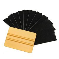 Sammiler - Useful 11pcs Gold Squeegee Applicator Tool Kit Replaceable Felt Edge Tip Vinyl Wrap Kit