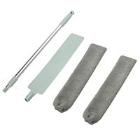 SNOWSONG Multi-Surface Duster Cleaning Brush Bendable Detachable Microfiber Mop Washable Pads for Floor Furniture Dusting Tool