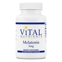 Vital Nutrients - Melatonin 3 mg - Supports the Body's Natural Sleep Cycle - 60 Capsules per Bottle
