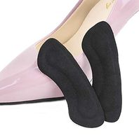 Ewanda store 5 Pairs Invisible Anti Slip High Heel Pads Grips Liners Inserts for Loose Shoes,Shoe Pads for Shoes Too Big Women Men(Cloth Black)