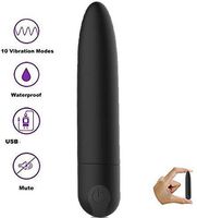 Upgrade Travel Mini Massager for Neck and Back,USB Recharge,Waterproof,Wireless Pocket Finger Massager Black JFI93