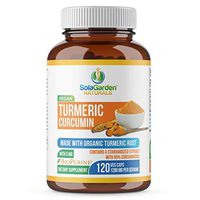 Turmeric Curcumin with BioPerine – Contains Organic Turmeric Root and 95% Standardized Curcuminoids by LifeGarden Naturals. All Natural Non GMO Veggie Capsules. (120 Capsules)