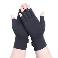 YOWBAND Compression Arthritis Gloves Men&Women- Fingerless Hand Gloves for Joint Pain Relief, Carpal Tunnel and Dairywork