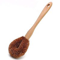 GOHIDE Clearing Brush by Natural Coconut Plant Fiber Beechwood Antislip Handle