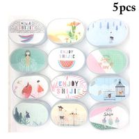 JUSTDOLIFE 5PCS Portable Contact Lens Box with Tweezers and Applicator Portable Contact Lens Case Kit