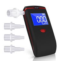 Oasser Breathalyzer Alcohol Tester Professional Breathalyzer Digital LCD Breath Tester Semi-Conductor Sensor with 4 Mouthpieces and 3 AAA Batteries