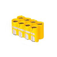 Storacell by Powerpax CR123 Battery Caddy, Yellow, Holds 8 Batteries